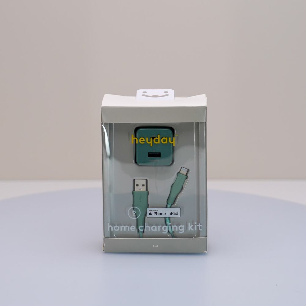 Heyday Home Charging Kit 6ft Lightning Cable & Wall Charger